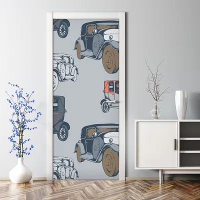 Produktbild von Dekorative Türtapete selbstklebend Klebefolie Türposter Feldblüten braun 70 x 200 cm