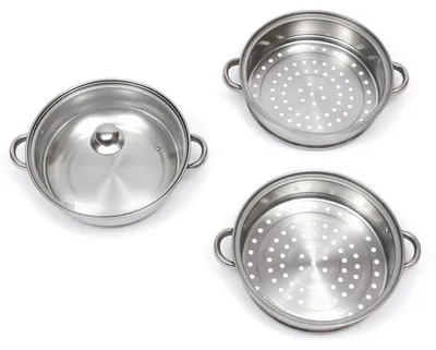 Produktbild von Dampfgarer, dreilagig, hitzebeständig, Silber