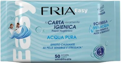 Obrázok produktu pre Fria Easy Vlhčený toaletný papier s formulou s čistou vodou – 9 balení po 50 obrúskov