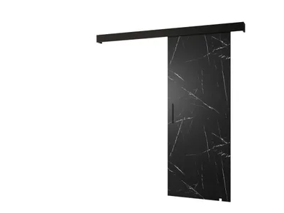 Obrázek produktu pro MOB, Posuvné dveře - 90 cm - Sharlene I (mramorová černá + černá matná + černá)