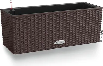 Produktbild von Huisje 50 mokka 15605 - Balkonera Bedekte Balkonbak mit Wasserreservoir