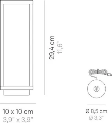Produktbild von 2,2 W batteriebetriebene dunkelgraue LED-Hauslaterne IP54 Zafferano