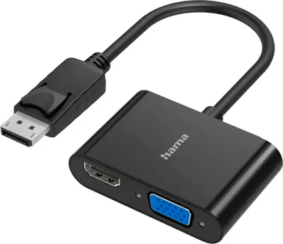 Produktbild von Video-Adapter, 2in1, DisplayPort-Stecker - VGA & HDMI™-Buchse, Ultra-HD 4K (00200334)