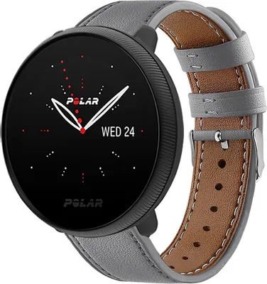 Produktbild von Strap-it Polar Ignite 3 Lederarmband (Grau)