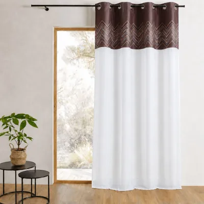 Produktbild von Jacquard-Vorhang mit Fischgrätenmuster