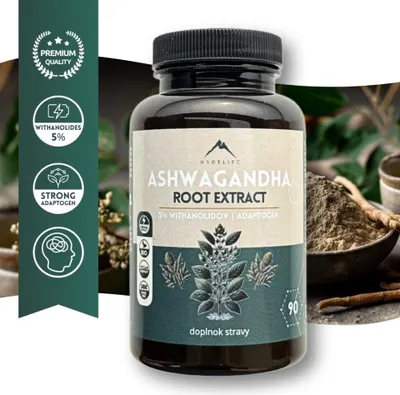 Obrázek produktu pro Ashwagandha Hrotlife 90 kapslí.