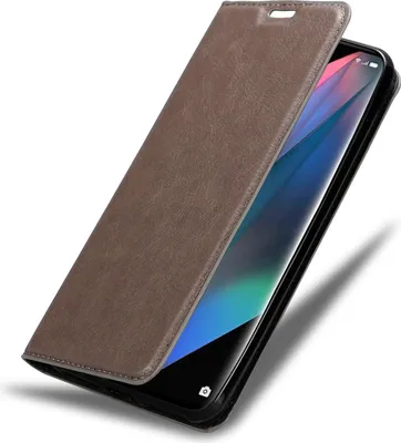 Immagine prodotto di Cadorabo custodia per Oppo FIND X3 PRO custodia protettiva in marrone custodia per cellulare cover chiusura magnetica