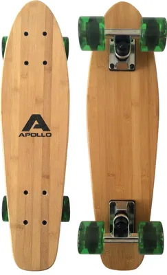 Produktbild von Apollo Fancy Skateboard, Vintage Mini Cruiser | Komplett, 22.5inch | Mini-Board mit Holz Deck | Mini Skateboard mit und ohne LED Wheels | Skateboard Kinder ab 8 Jahre Altersempfehlung - Classic Green