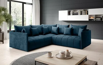 Obrázek produktu pro FURMEB24 - Rohov pohovka ASPEN L -245 x 225 cm, pohovka s funkc span a lonm prostorem na lkoviny, rohov pohovka s polti, do obvacho pokoje, L-pohovka