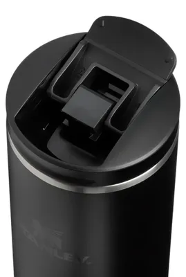 Produktbild von Stanley Transit Fliptop Mug, Schwarz, Edelstahl, Edelstahl, Silikon, Kaffee, Tee, Saft, 6 h