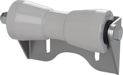 Produktbild von Polyurethan Kielrolle mit Halter U Sliprolle Bootstrailer Sliphilfe verzinkt SUPROD, 200 mm, grau