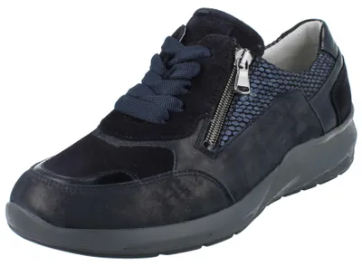 Produktbild von WALDLÄUFER Orthotritt M-Tonia Damen Schnürschuhe blau Lederkombination - Größe: UK 5,5