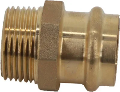 Produktbild von Rotguss Messing Pressfitting, Kontur V, Außengewinde 22mm - 3/4"