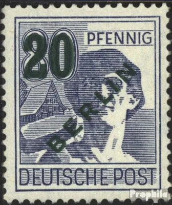 Produktbild von Briefmarken Berlin (West) 1949 Mi 66 postfrisch Grünaufdruck
