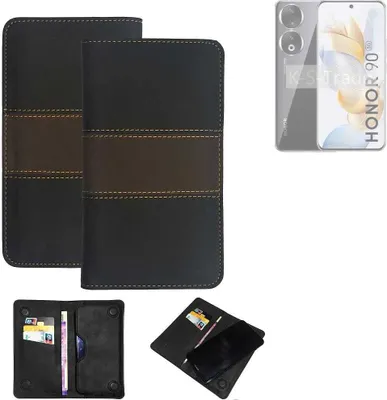 Produktbild von K-S-Trade Hülle Handyhülle kompatibel mit Honor 90 Schutzhülle Walletcase Bookstyle Tasche Schutz Case Handytasche Wallet Cover Kunstleder Snapcase