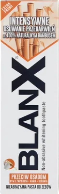 Obrázok produktu pre Blanx | Zubn pasta - Zubn pasta proti zafarbeniu 75 ml - Intenzvne istenie - Prrodn zloky - Sviei dych