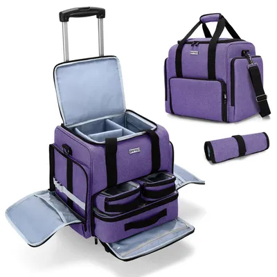 Produktbild von Kosmetiktrolley in Lila mit 2 Fächern