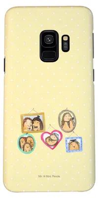 Produktbild von Mr. & Mrs. Panda Samsung Galaxy S9 Handyhülle Igel Familie - Gelb Pastell - Geschenk, Bilder, Liebe, Bruder, Cover, Hülle, Mama, Muttertag, Handy Schutzhülle, Case
