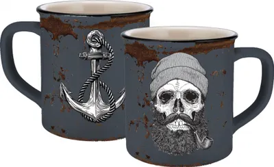 Produktbild von Tasse Sailor Skull Emaille-Optik 400ml