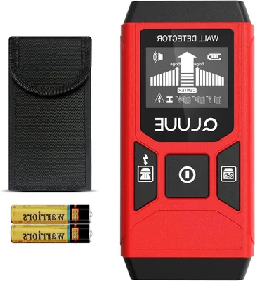 Productafbeelding van Kabelzoeker Detector - Boutdetector met LCD - Muren Scannen - 5-in-1 Multifunctioneel - 38mm Diepte - Rood