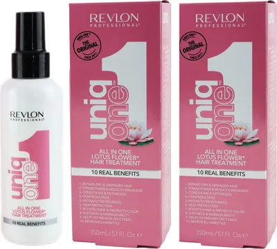 Produktbild von Revlon Uniq One Lotus Flower 2 x 150 ml Hair Treatment Haarpflege Set