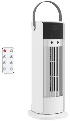 Produktbild von Turmventilator für das Schlafzimmer, 40 cm Tischventilator mit Nebelfunktion, 3 Geschwindigkeiten, 90° Oszillation Timer