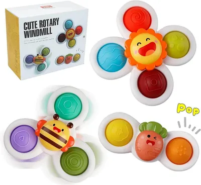 Obrázok produktu pre Detský Spinner s prísavkou 3ks