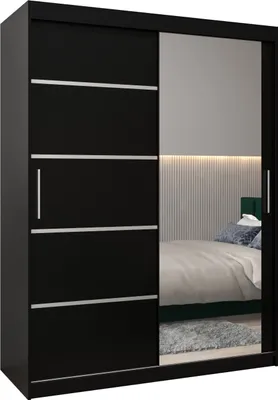 Produktbild von Kleiderschrank, Schiebetürenschrank Schlafzimmer, Schrank mit Spiegel VERONA 2 150 cm