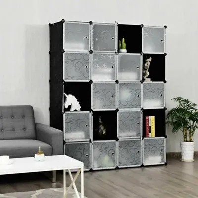 Image de Organisateur de rangement avec 20 compartiments et portes, idéal pour la chambre
