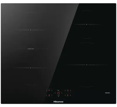 Produktbild von Hisense HI621FM, Schwarz, Integriert, 59.5 cm, Zonen-Induktionskochfeld, 4 Zone(n), 4 Zone(n)