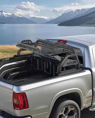 Produktbild von VEVOR Überrollbügel Kohlenstoffstahl für die Ladefläche, universeller einstellbarer (1524-1651 mm) Pickup-Überrollbügel mit Aufsatzleuchtenhalterung, für Lkws in voller Größe (mit Träger)
