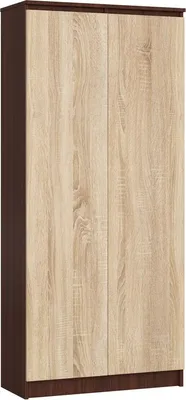 Produktbild von Büroregal AKORD R80 Büroschrank Wenge Front Sonoma-Eiche B80 x H180 x T35 cm