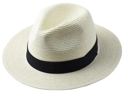 Productafbeelding van Zonnehoed, casual design, UV-bescherming, melkwit, maat M (55-57 cm)