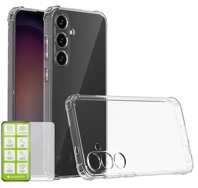 Produktbild von Für Samsung Galaxy S24 Plus Schock TPU Case Transparent + 0,26 H9 Glas Handy Hülle Schutz