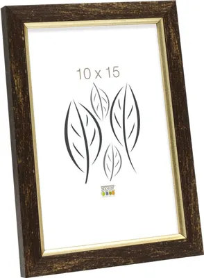 Produktbild von Deknudt S46A Kunststoffrahmen schwarz gold 15x20 cm