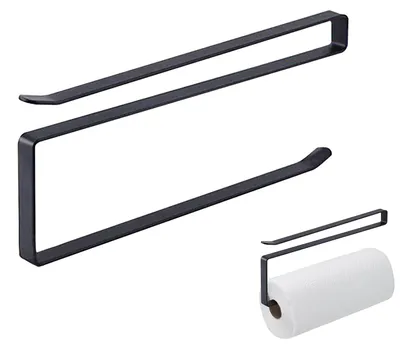 Produktbild von Küchenrollenhalter ohne Bohren, Papierhandtuchrollenhalter, Wand-Küchenrollenhalter, Unterbau-Papierrollenhalter, Serviettenhalter-Schrank, vertikal oder horizontal (1)