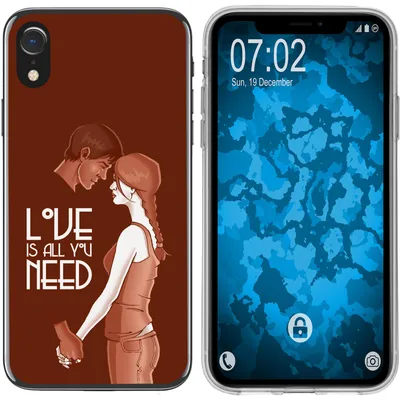 Produktbild von PhoneNatic Case kompatibel mit Apple iPhone Xr Silikon-Hülle in Love Beziehung M3