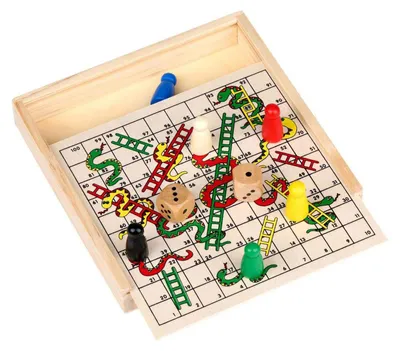 Produktbild von Holzspiel „Schlangen und Leitern“