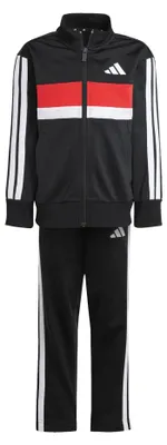 Productafbeelding van adidas Unisex Kinder Trainingspak Tiberio met 3 strepen, seizoenscollectie, blauw