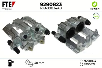 Produktbild von FTE Bremssattel Vorne Rechts für VOLVO 850 Kombi (855) Ø40mm Grau 9290823