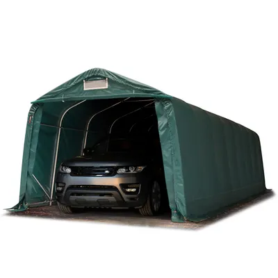 Immagine prodotto di TOOLPORT Tenda Garage 3,3 x 9,6m Tenda Capannone in PVC 800 N Stabile Costruzione in Acciaio Verde