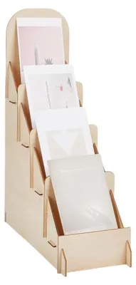 Holz-Displayständer, 4-stufig, 30,1x12x39 cm, für Karten & Schmuck