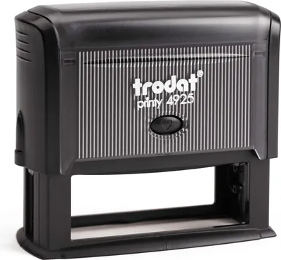 Produktbild von Trodat PRINTY 4925, max. 7zeilig, 82X25 mm, Gehäuse schwarz, individuelle Stempelplatte mit Ihrem Wunschtext, Stempelkissen schwarz