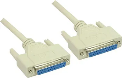 Produktbild von Nullmodem Kabel, 25-pol Buchse /Buchse, Länge: 1,8m, Good Connections®