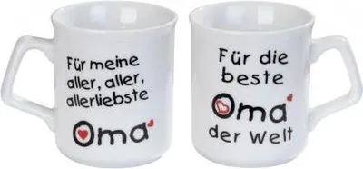 Produktbild von Tasse mit Print für meine allerliebste Oma weiß 57281