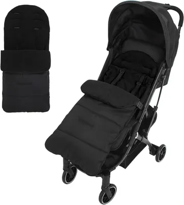 Obrázek produktu pro Univerzální fusak - fusak do kočárku - udržuje teplo - voděodolná tkanina Oxford - 80 cm - černá barva