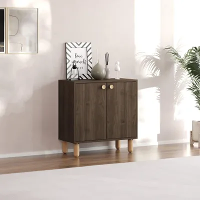 Image de Skye Decor, Lina - Walnut, armoire multifonctionnelle, noyer, panneau aggloméré 100 % mélaminé, 72 x 36 x 73 cm