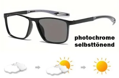 Produktbild von GKA leichte Sonnenbrille selbsttönend Photochrom Brille mit Vollrahmen für Damen und Herren