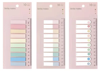 Productafbeelding van Sticky Notes Transparant - 600 Stuks - Index Tabs - Zelfklevend - 3 Vellen