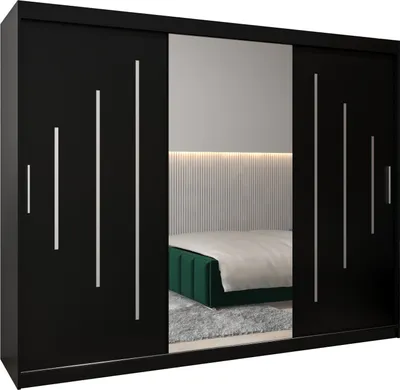 Produktbild von Kleiderschrank, Schiebetürenschrank Schlafzimmer, Schrank mit Spiegel YORK 1 250 cm